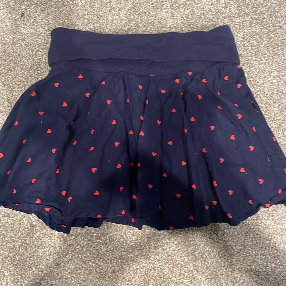 Gymboree navy skirt with hearts size 4